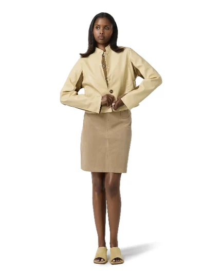 jacket in yellow color front side